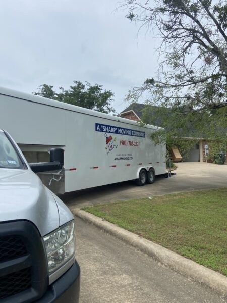 A Sharp Moving loading to move a couple from Denison, TX.