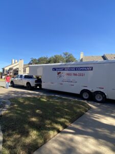 Local moving company in Grayson County TX with A Sharp Moving truck and trailer